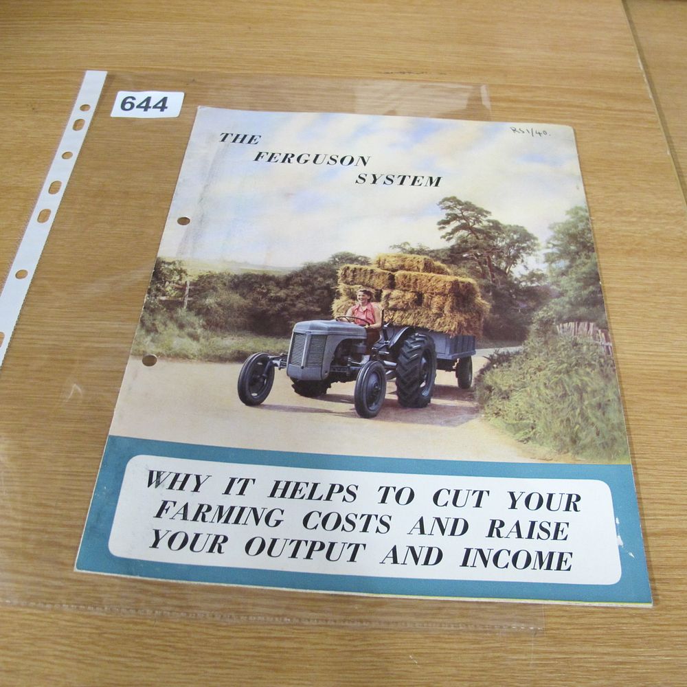 Lot 644: A vintage Ferguson System promotional tractor brochure