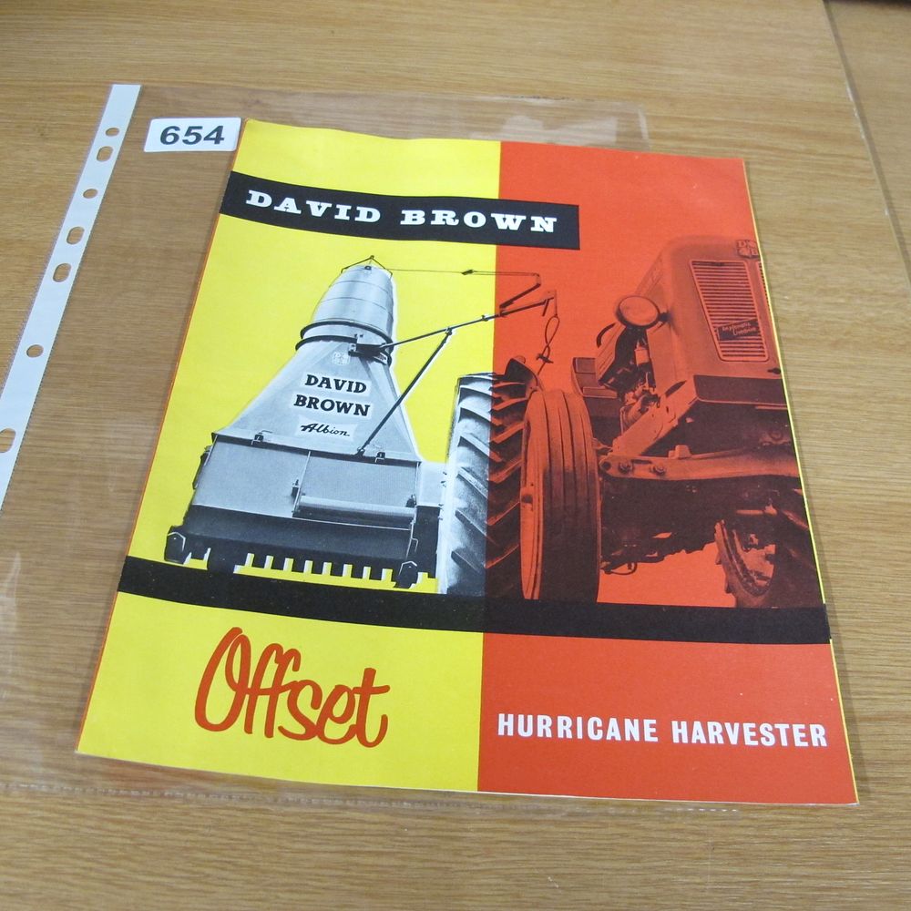 Lot 654: David Brown Albion Offset Hurricane Harvester Sales Brochure