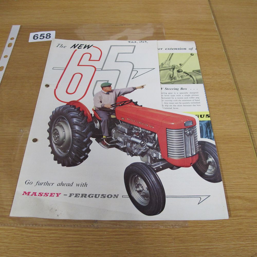 Lot 658: Two Massey Ferguson 65 Tractor Literature Items