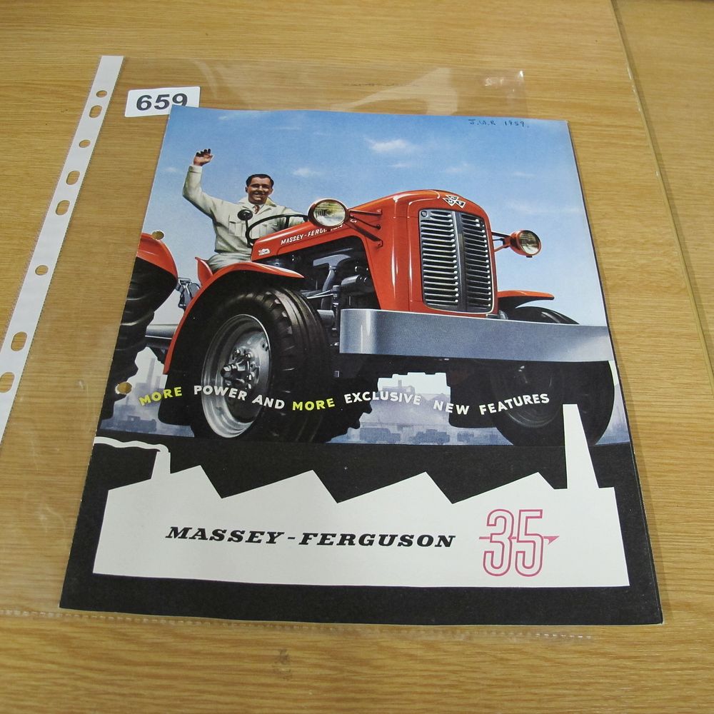 Lot 659: A vintage Massey-Ferguson 35 tractor sales brochure, circa...