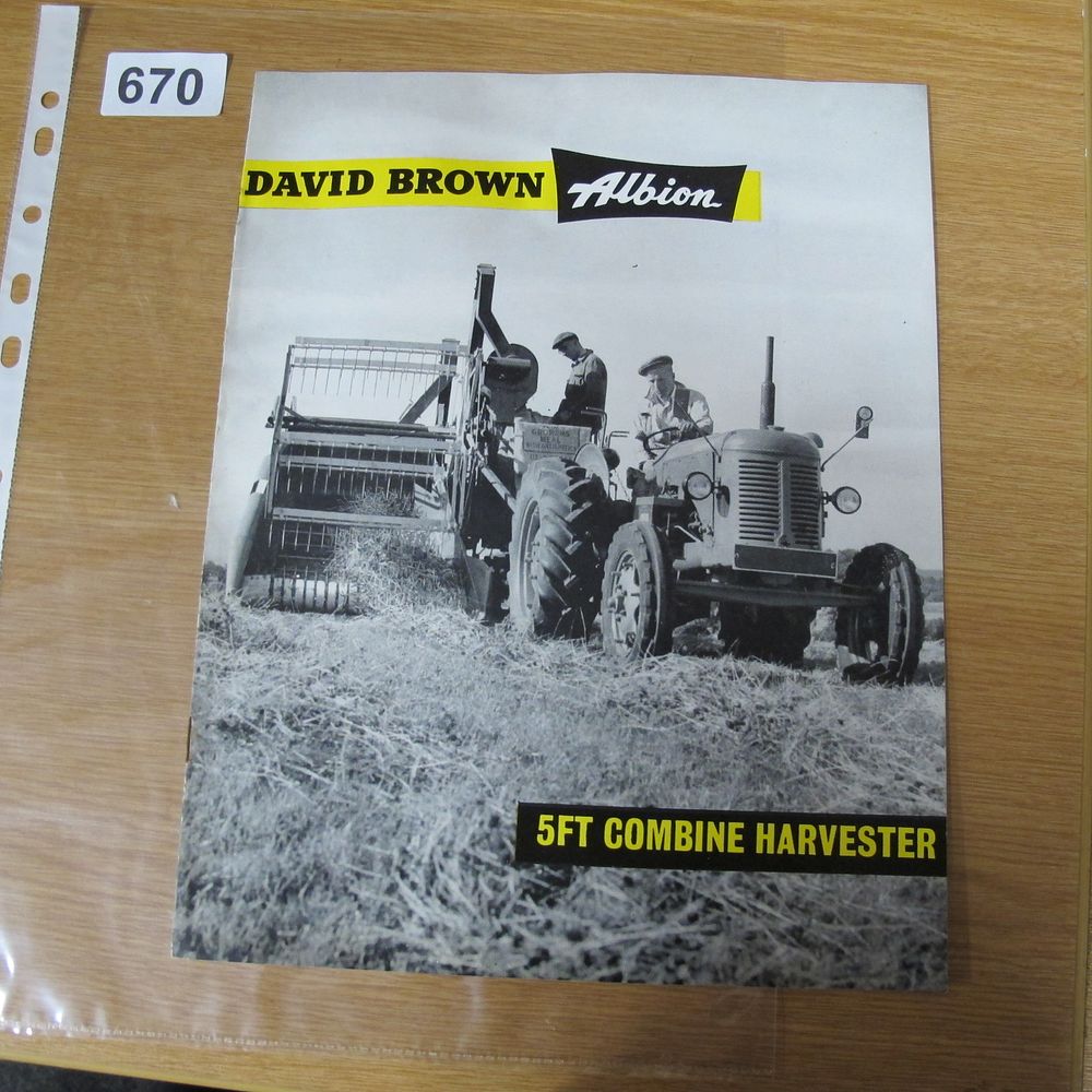 Lot 670: A David Brown Albion 5ft Combine Harvester Sales...