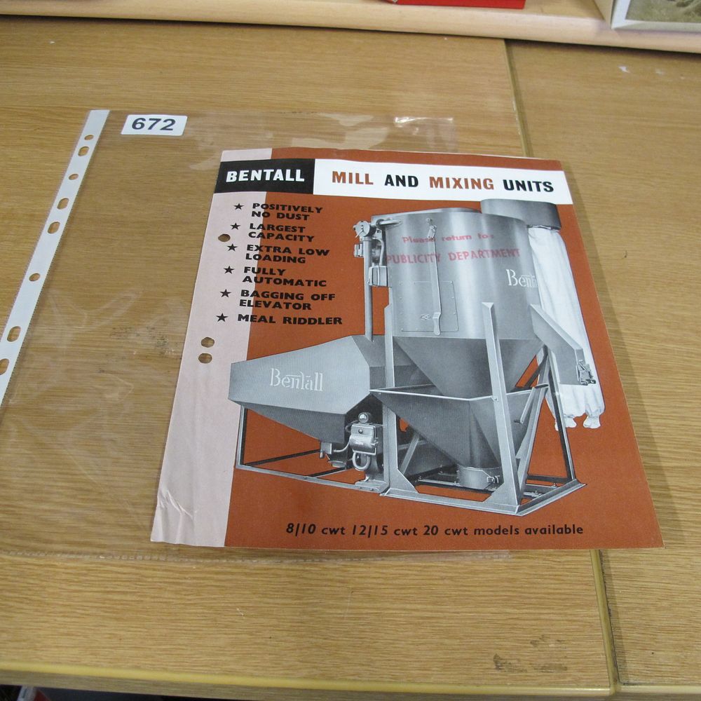 Lot 672: A Mid-20th Century Bentall Mill and Mixing Units...