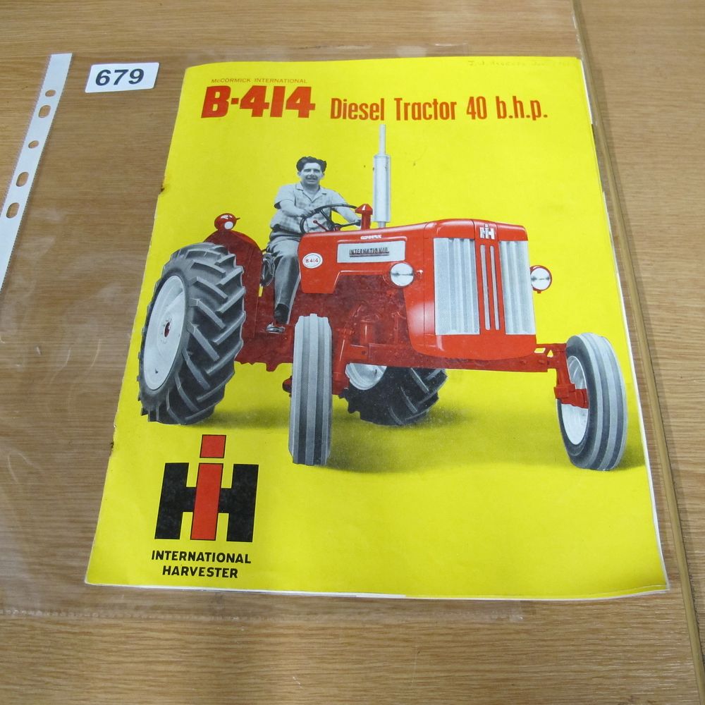 Lot 679: A McCormick International B-414 Diesel Tractor Sales Brochure