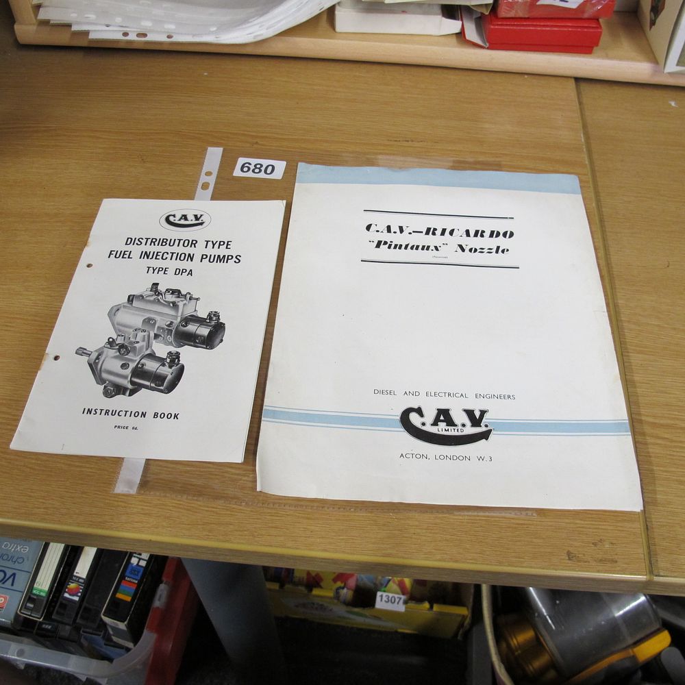 Lot 680: A Pair of Vintage C.A.V. Limited Diesel Engine...