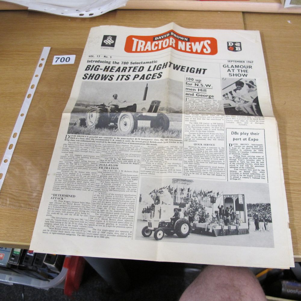 Lot 700: A 1967 Edition of David Brown Tractor News...