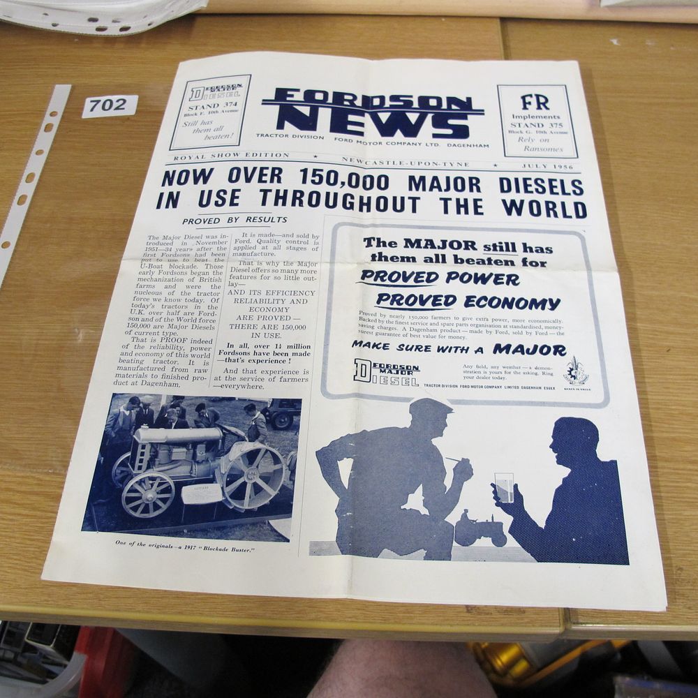 Lot 702: A 1956 Fordson News Royal Show Edition Promotional...