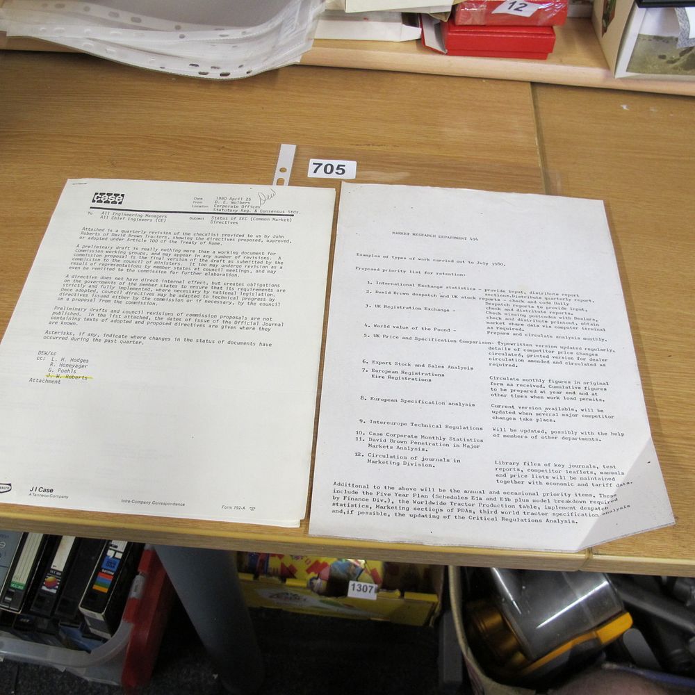 Lot 705: A Pair of JI Case and David Brown...