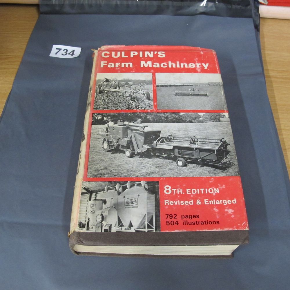 Lot 734: Culpin's Farm Machinery, 8th Edition, by Claude Culpin