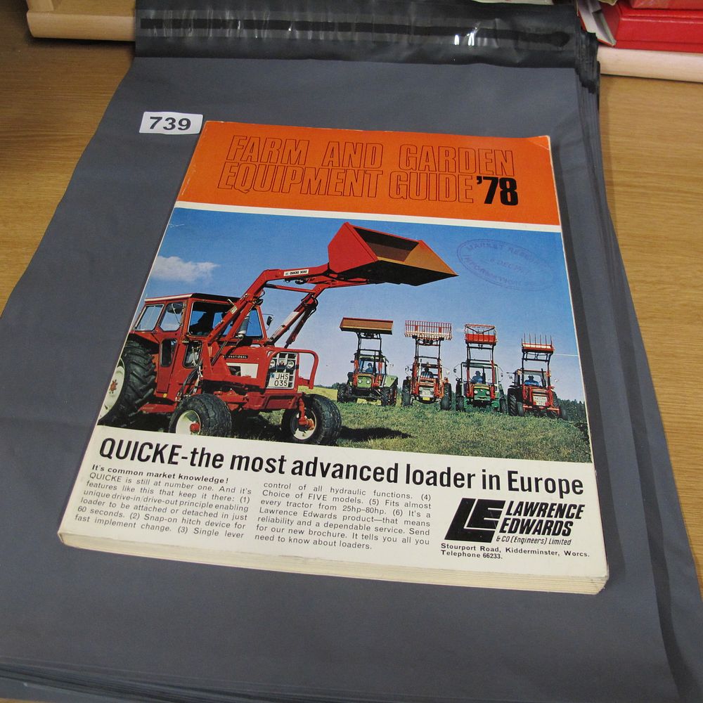 Lot 739: A 1978 Farm and Garden Equipment Guide Trade...