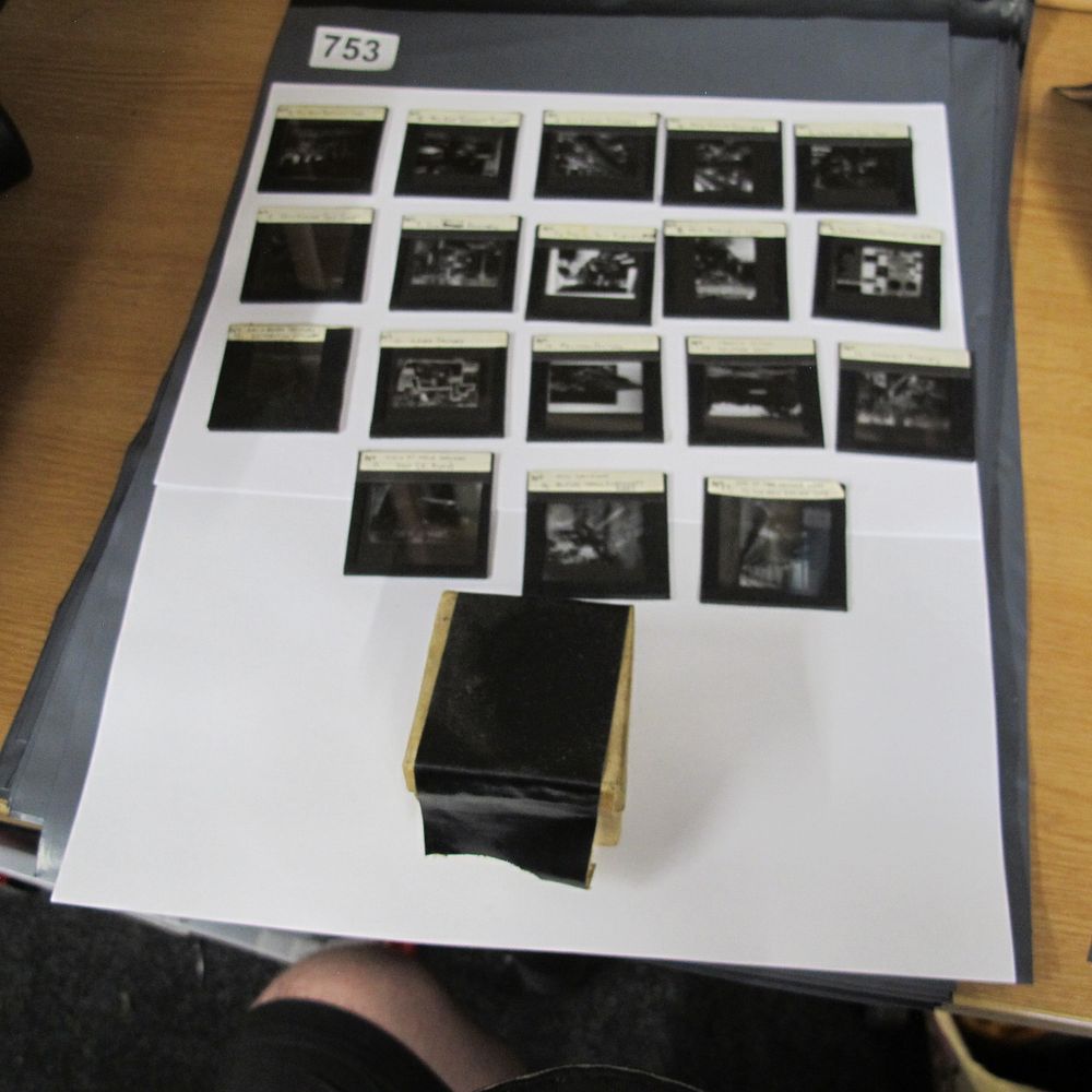 Lot 753: A Collection of Vintage Monochrome Photographic Transparency Slides...