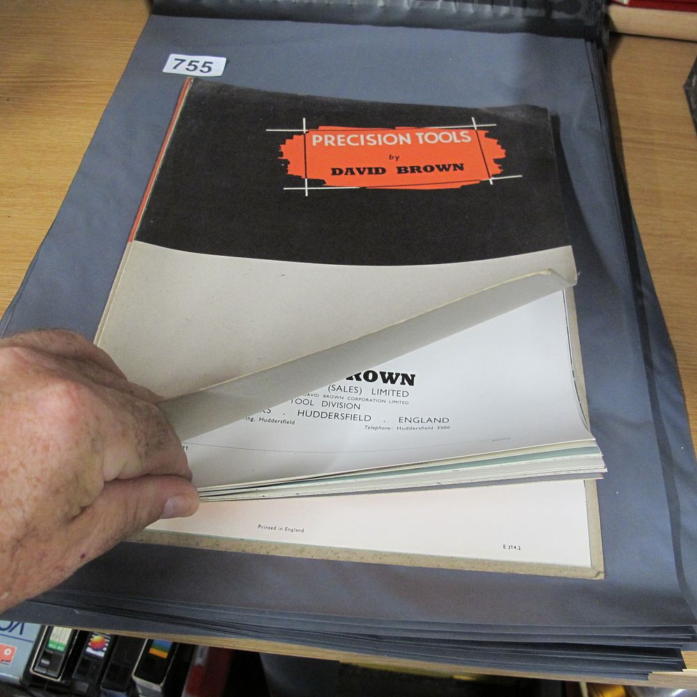 Lot 755: A David Brown Precision Tools Trade Catalogue