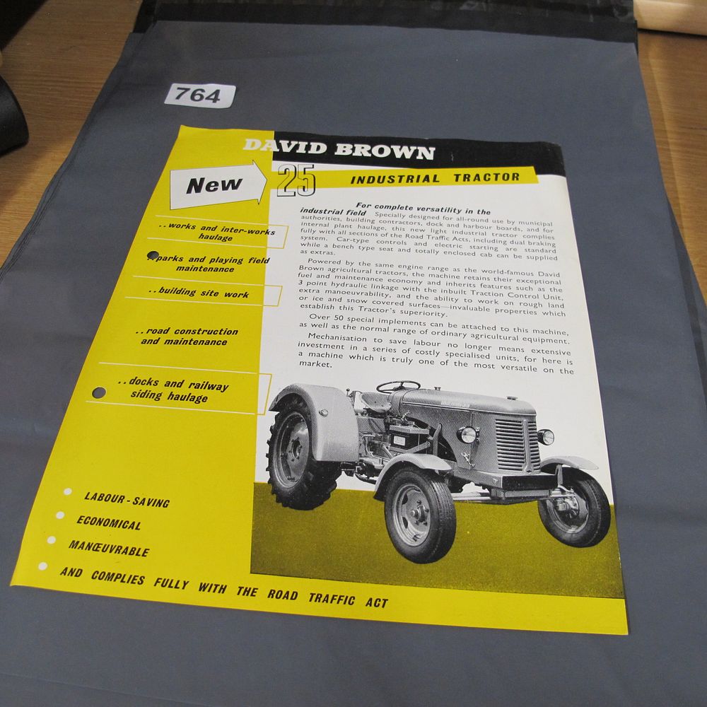 Lot 764: A Vintage David Brown 25 Industrial Tractor Sales...
