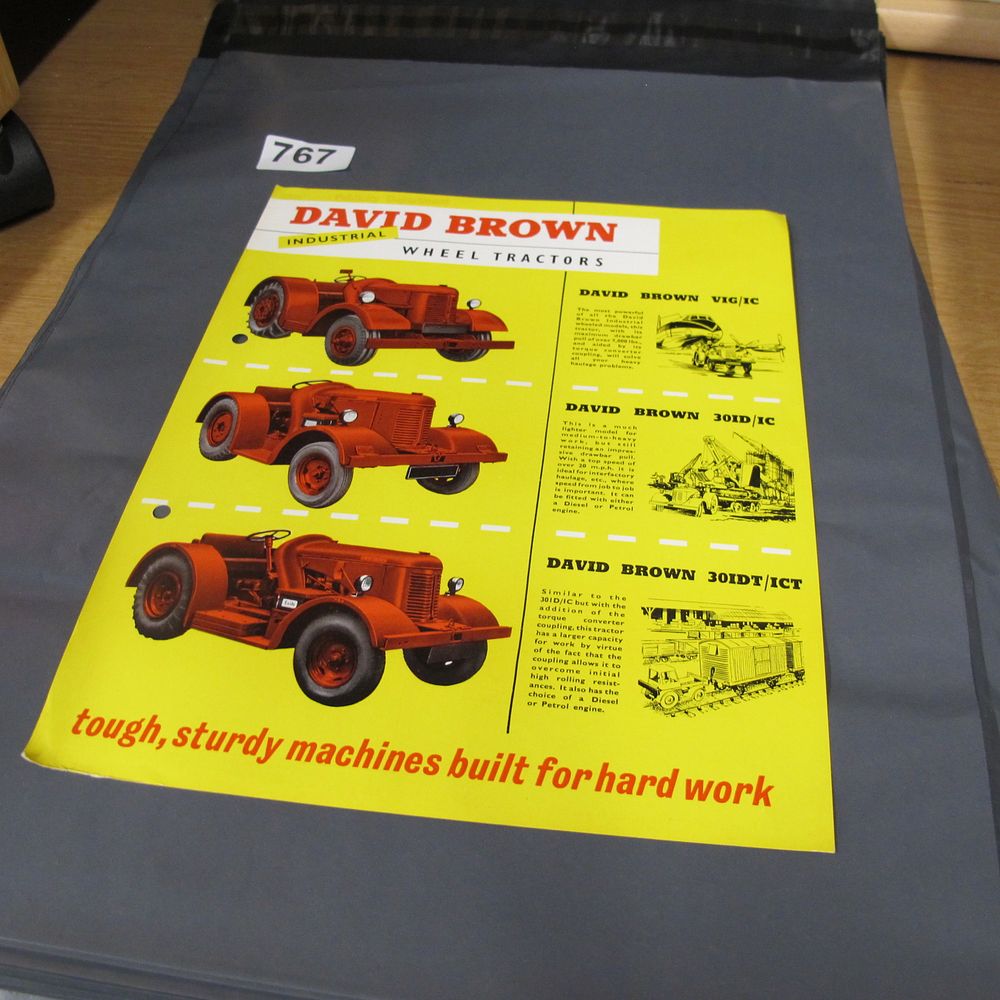 Lot 767: A Vintage David Brown Industrial Wheel Tractors Promotional...