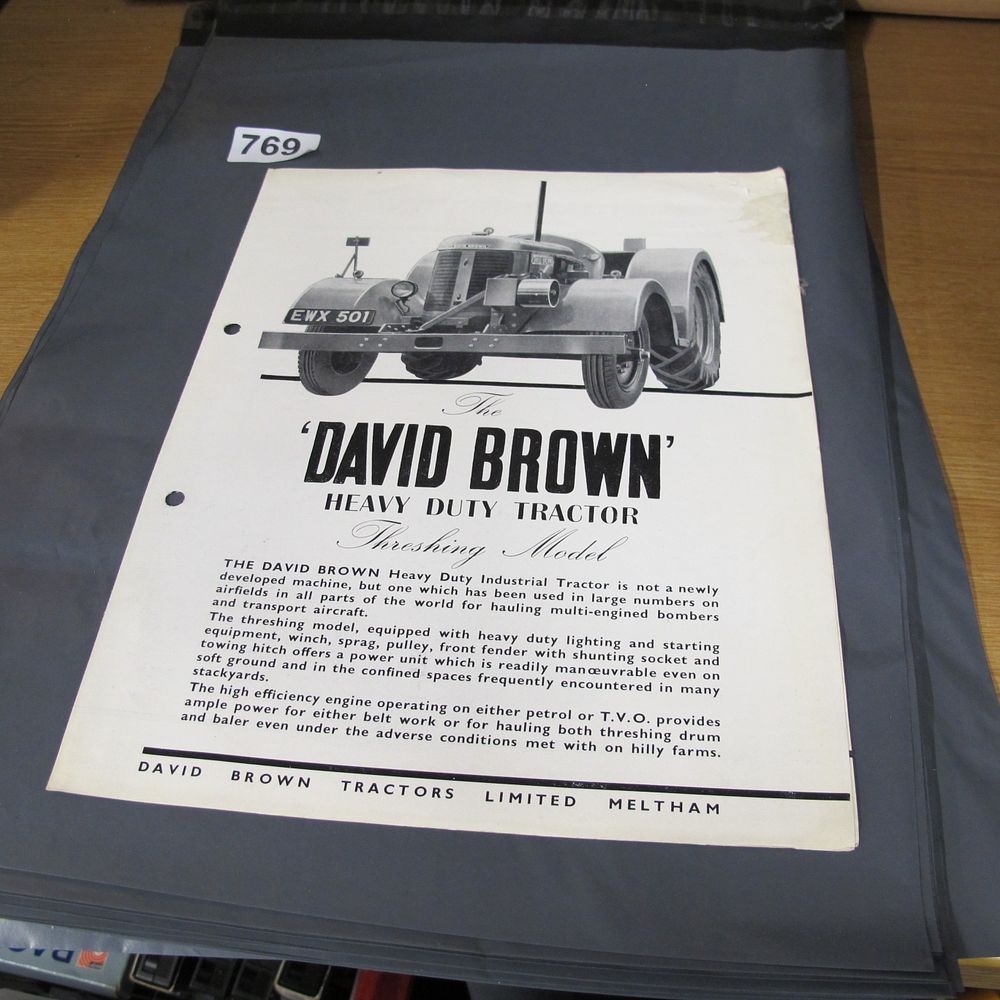 Lot 769: A Vintage David Brown Heavy Duty Tractor Threshing...