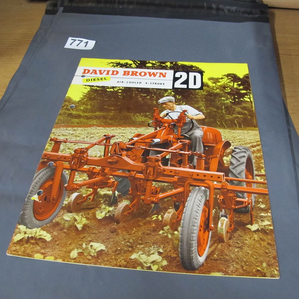 Lot 771: A David Brown 2D Diesel tractor sales brochure