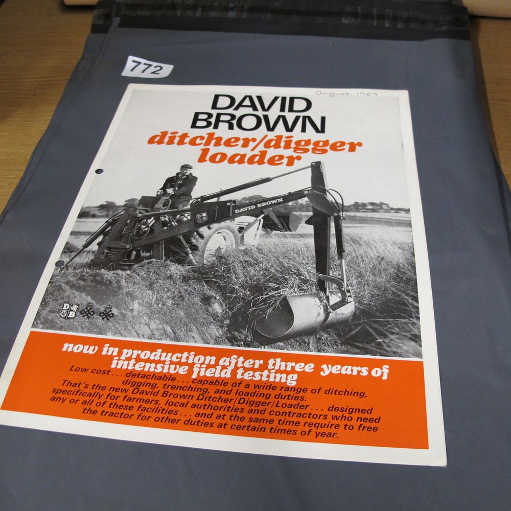 Lot 772: A David Brown Ditcher, Digger and Loader Promotional...