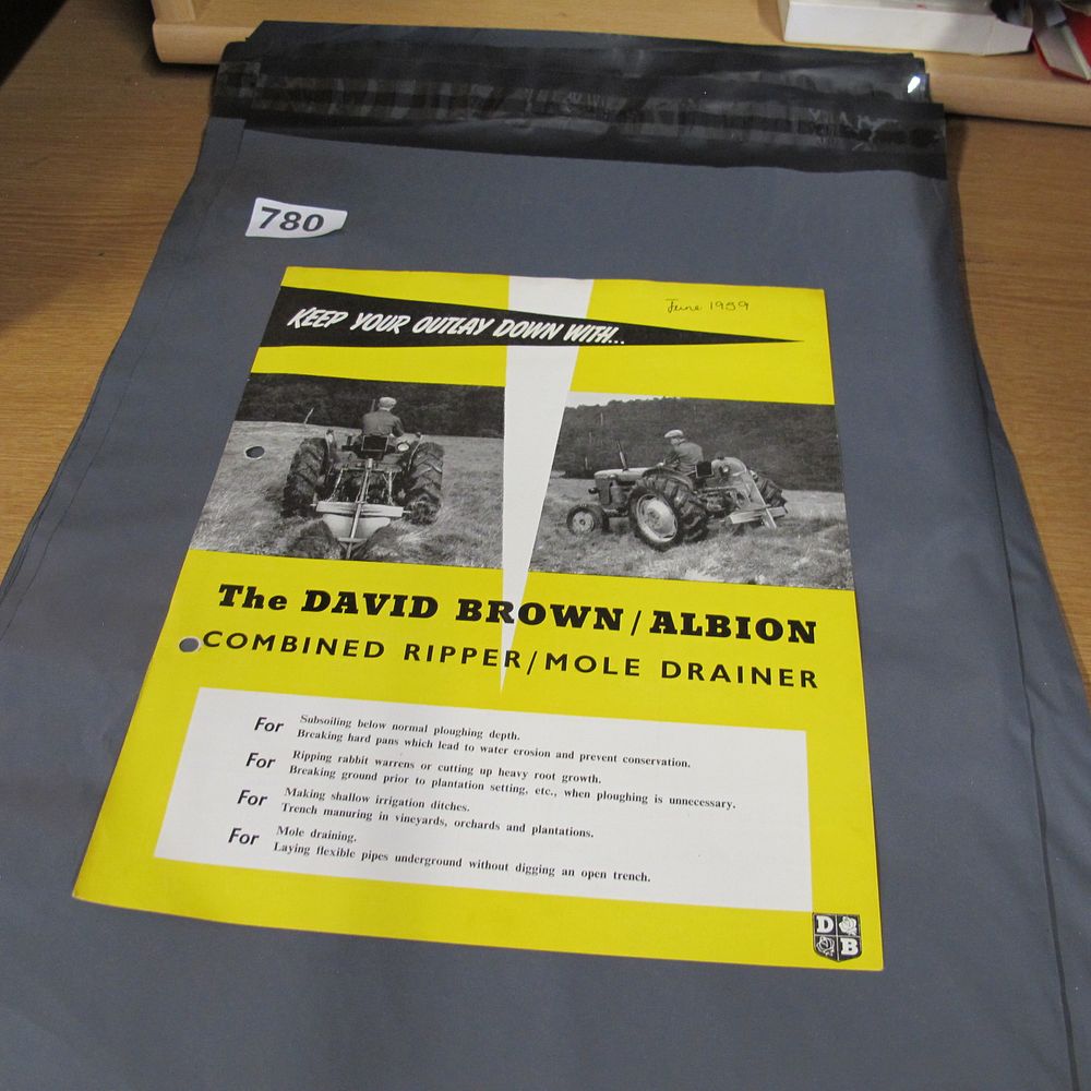 Lot 780: David Brown / Albion Combined Ripper/Mole Drainer Agricultural...