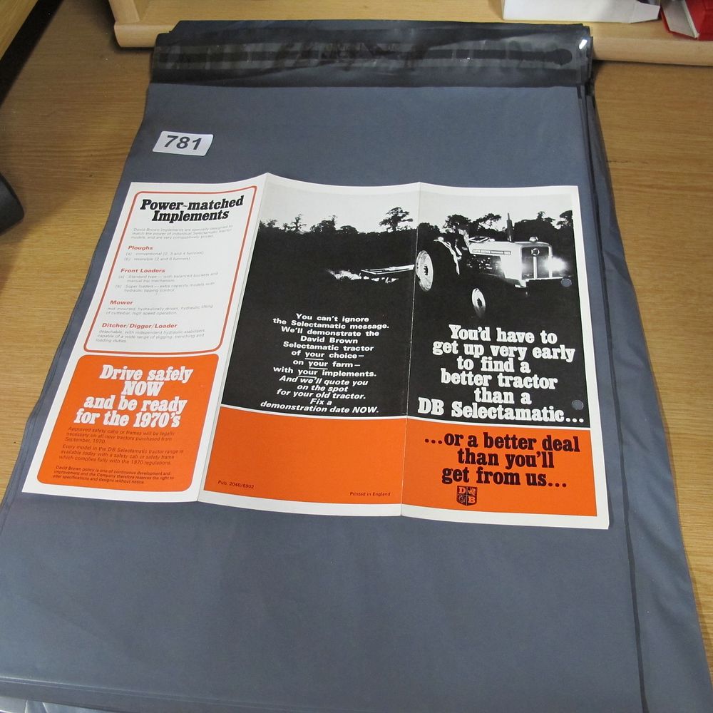 Lot 781: A Vintage David Brown Selectamatic Tractor Promotional Brochure