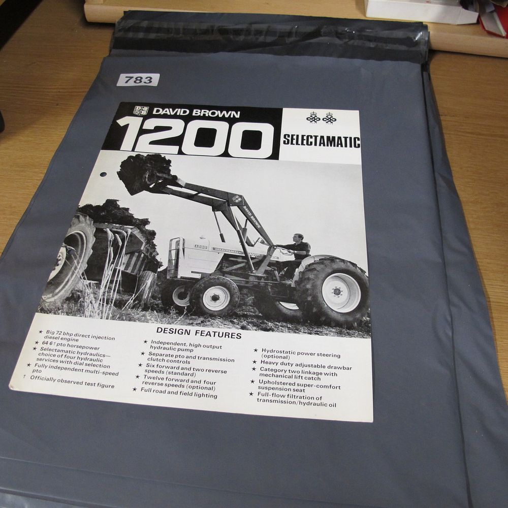 Lot 783: A Vintage David Brown 1200 Selectamatic Tractor Sales...