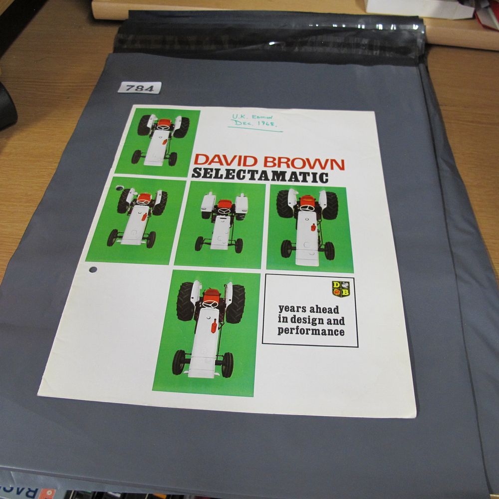 Lot 784: A 1968 David Brown Selectamatic Tractor Sales Brochure