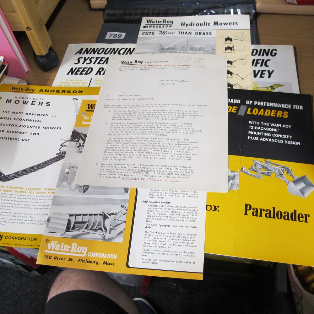 Lot 789: A Collection of Wain-Roy Corporation Industrial Machinery Sales...
