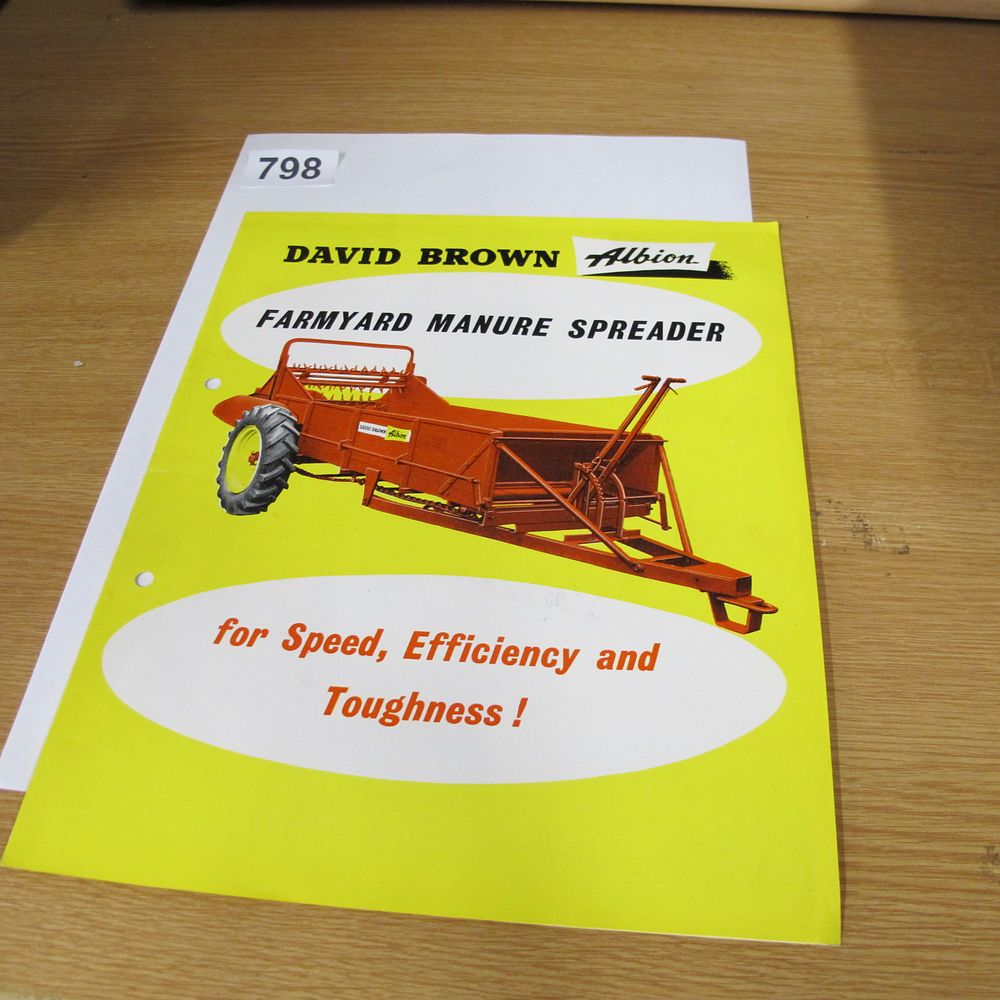 Lot 798: A David Brown Albion Farmyard Manure Spreader Sales...