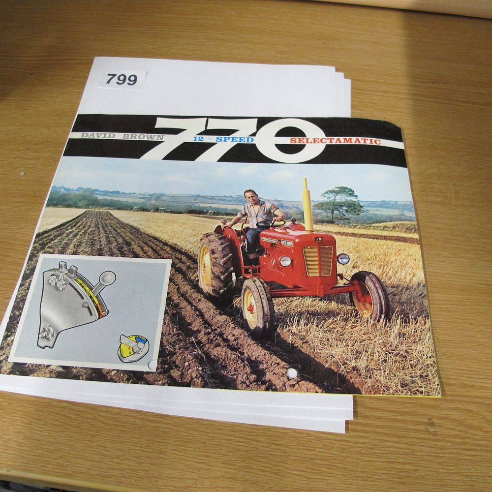 Lot 799: A Vintage David Brown 770 Selectamatic 12-Speed Tractor...