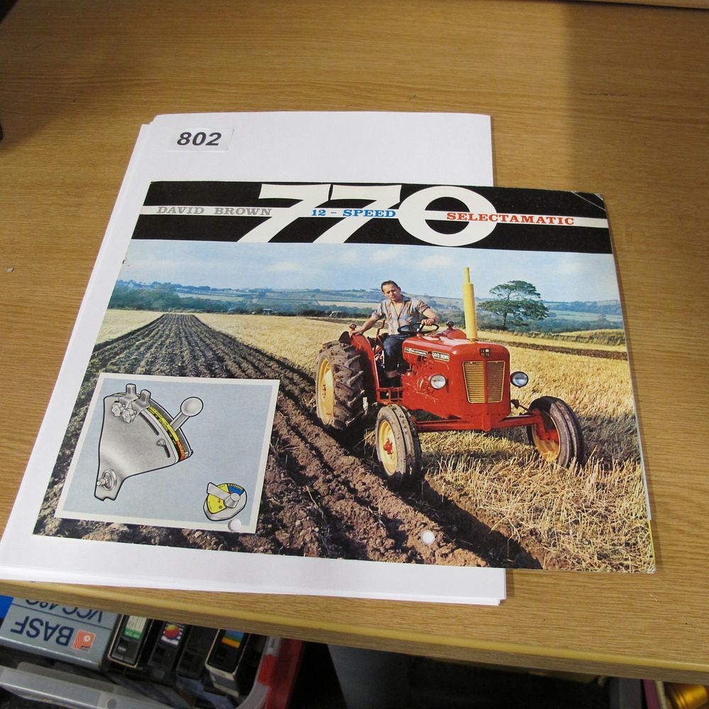 Lot 802: A David Brown 770 Selectamatic 12-Speed Tractor Sales...