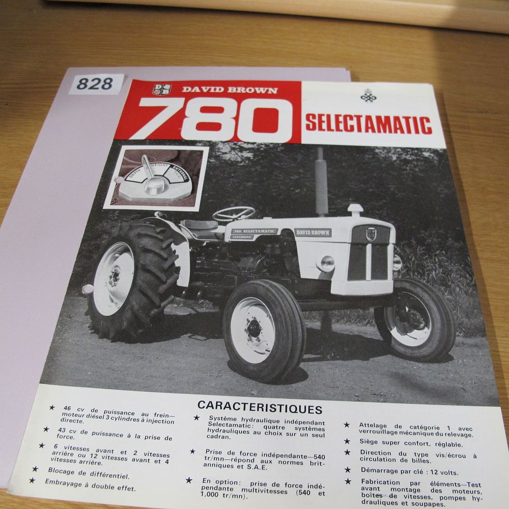 Lot 828: David Brown 780 Selectamatic Tractor Sales Brochure in...