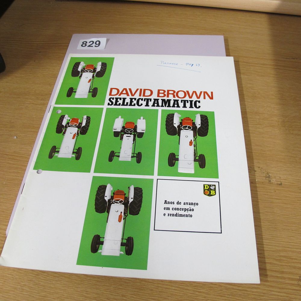 Lot 829: A Vintage David Brown Selectamatic Tractor Sales Brochure...