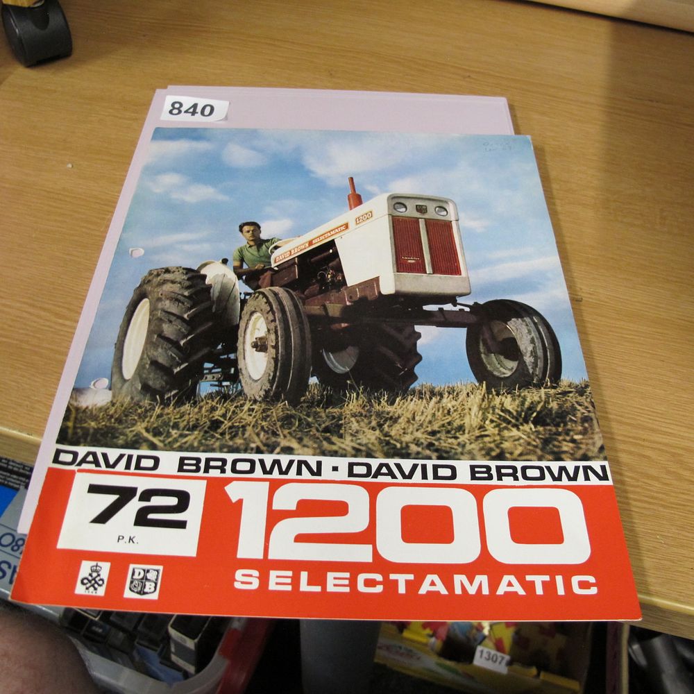 Lot 840: A Vintage David Brown 1200 Selectamatic Tractor Sales...