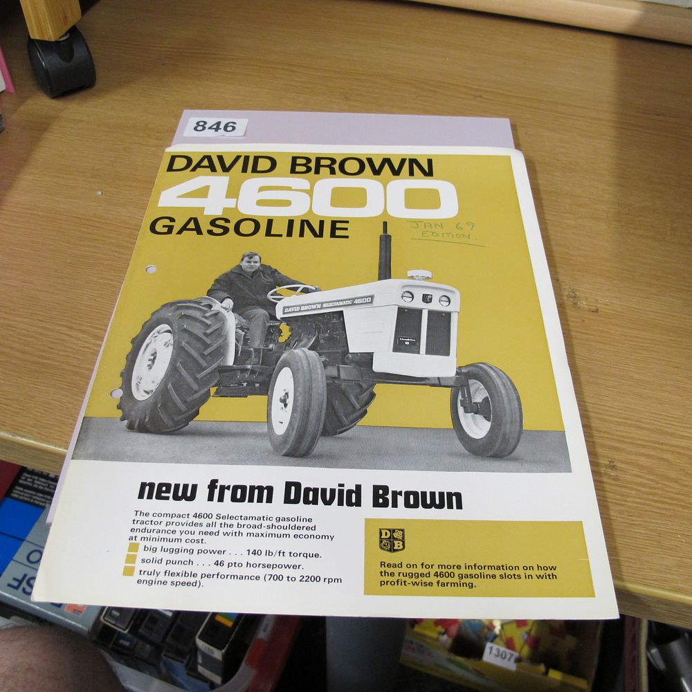 Lot 846: A David Brown 4600 Gasoline Selectamatic Tractor Sales...