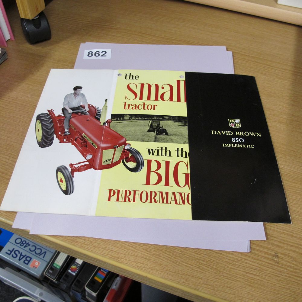 Lot 862: A Collection of David Brown 850 Implematic Tractor...