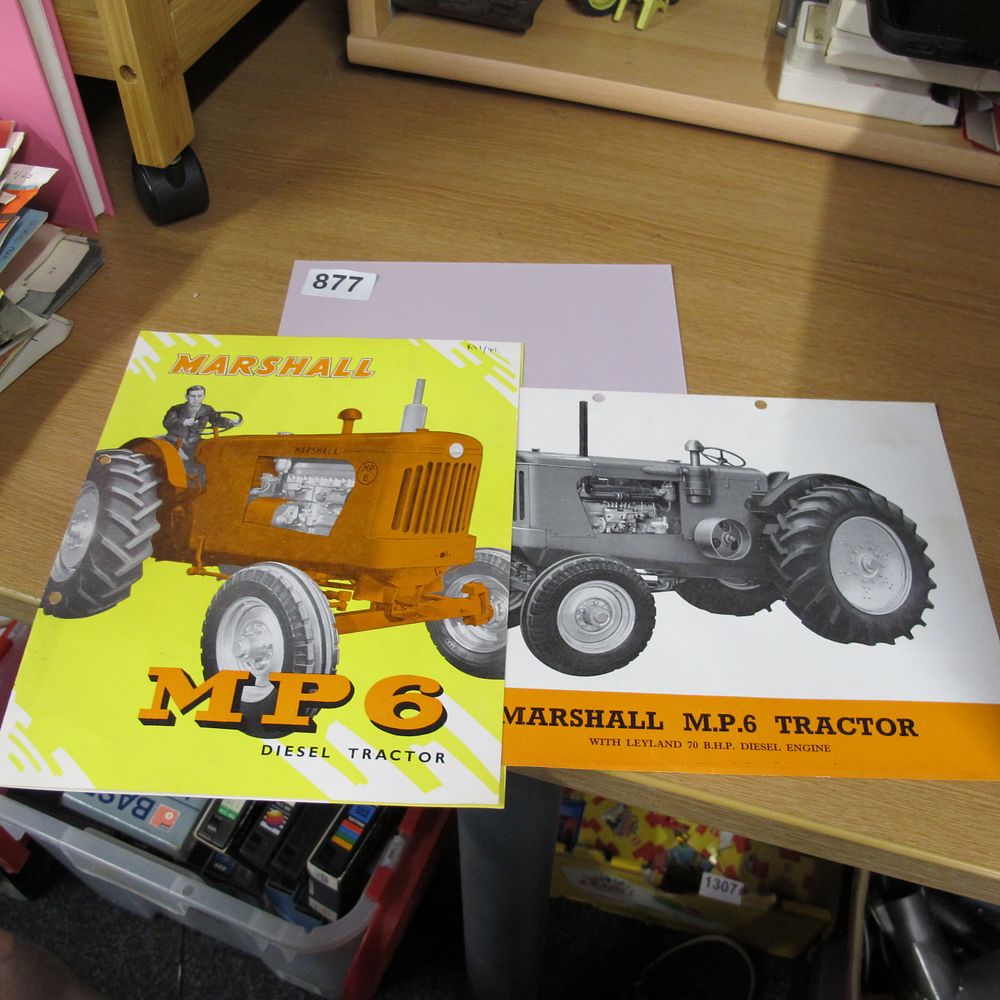 Lot 877: A Pair of Vintage Marshall MP6 Diesel Tractor...