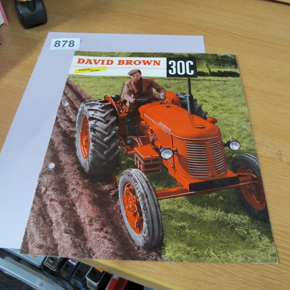 Lot 878: A Vintage David Brown 30C Tractor Sales Brochure