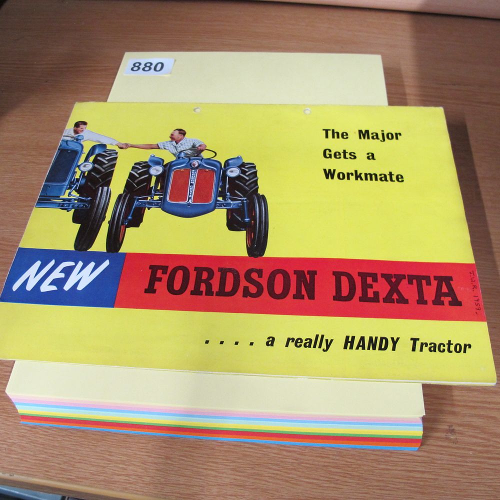 Lot 880: An Original Fordson Dexta Tractor Sales Brochure dated...
