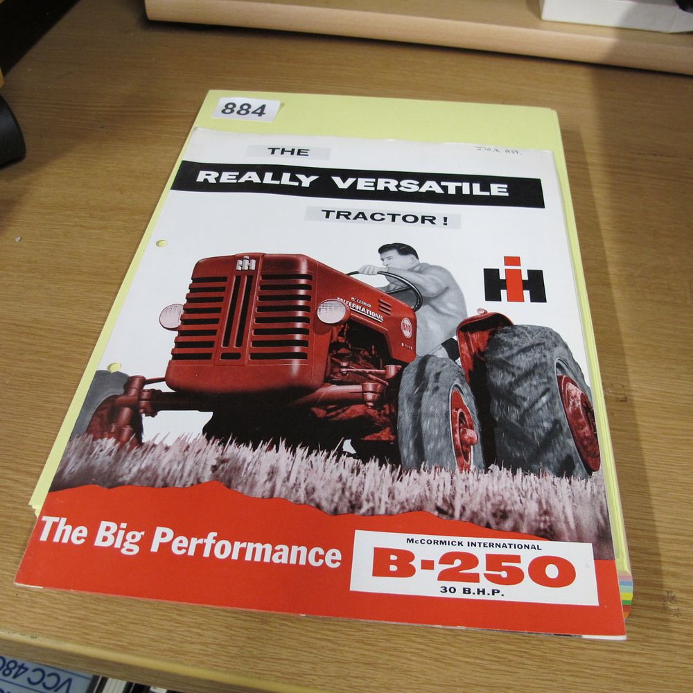 Lot 884: A Vintage McCormick International B-250 Tractor Sales Brochure