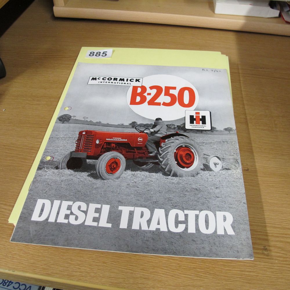 Lot 885: A McCormick International B-250 Diesel Tractor Promotional Brochure