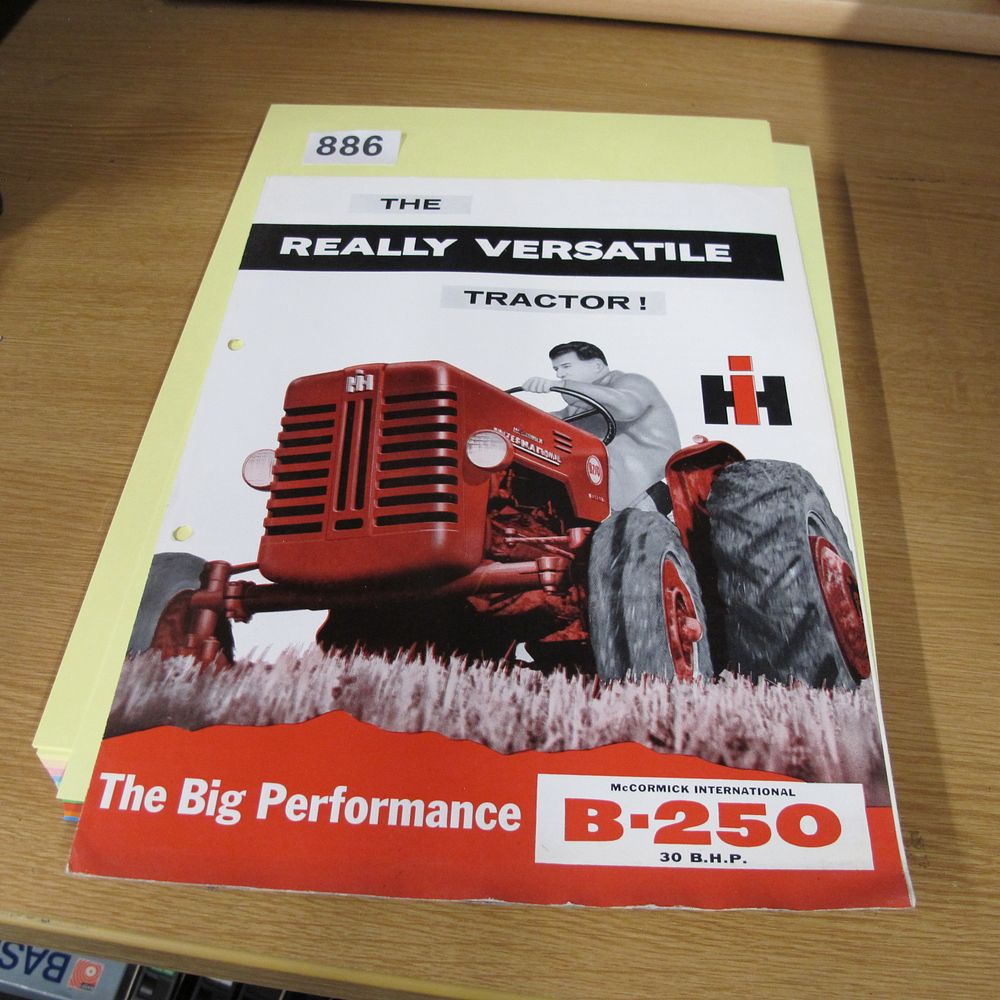 Lot 886: A McCormick International B-250 Tractor Sales Brochure