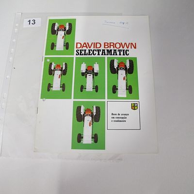 David Brown. Selectamatic. David Brown, 1969. Portuguese Sales Brochure.