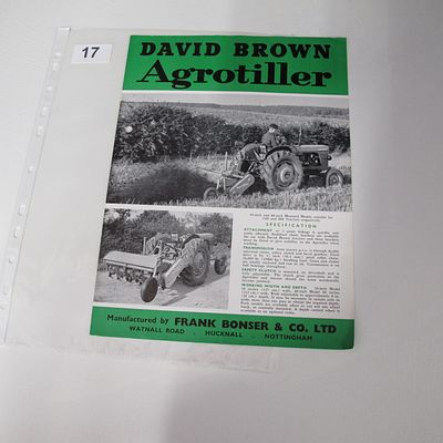 Frank Bonser & Co. Ltd. David Brown Agrotiller. Hucknall, Nottingham, circa 1957.