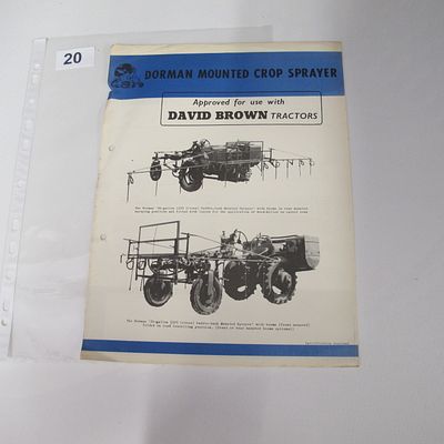 Dorman Sprayer Co. Ltd. Dorman Mounted Crop Sprayer for David Brown Tractors. c. 1950s.