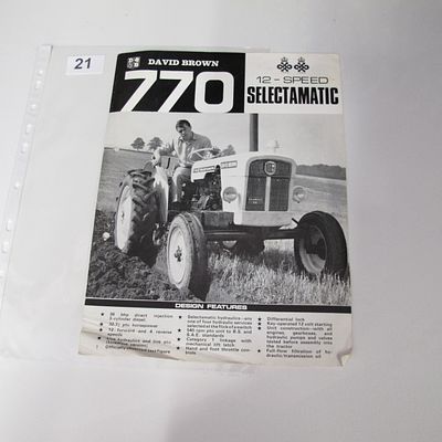 David Brown Tractors. David Brown 770 12-Speed Selectamatic Promotional Brochure. David Brown 