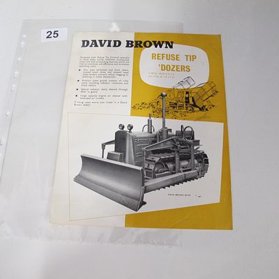 David Brown. Refuse Tip 'Dozers: Two Models 30 ITD & 50 ITD. Promotional Brochure. [c. 1950s].