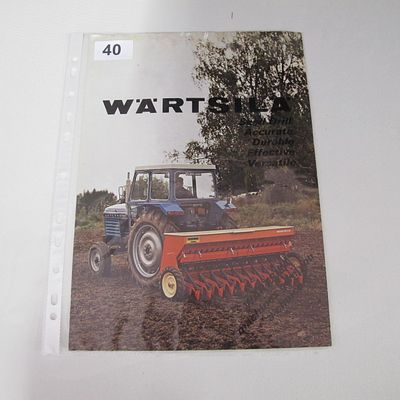 W&auml;rtsil&auml;. W&auml;rtsil&auml; Seed Drill Sales Brochure. W&auml;rtsil&auml;, circa 1975.