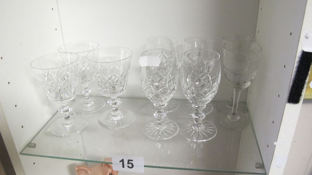 Lot 15: A Collection of Cut and Etched Lead Crystal Glassware