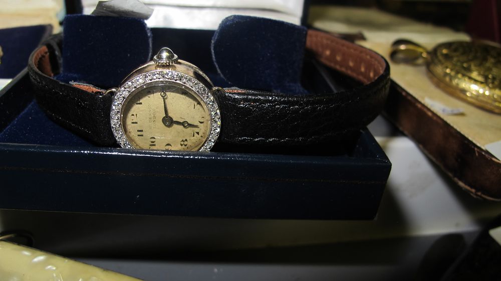 Lot 78: J.W. Benson Diamond Set Cocktail Watch