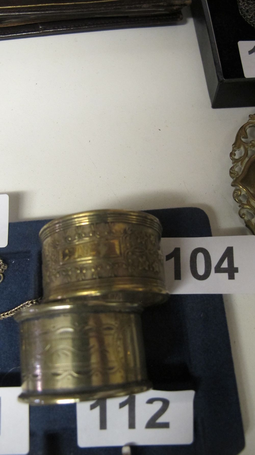 Lot 104: A Pair of Silver Plated Victorian Style Napkin Rings