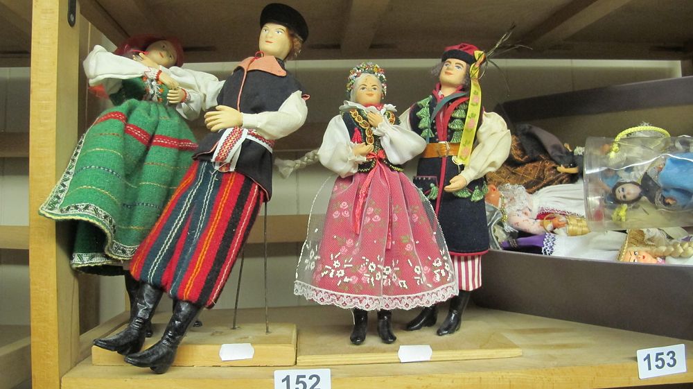 Lot 152: A Collection of Polish Folk Art Souvenir Dolls