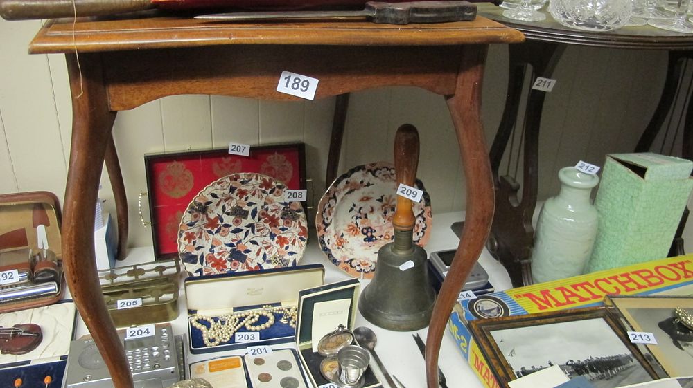 Lot 189: Queen Anne Style Mahogany Side Table